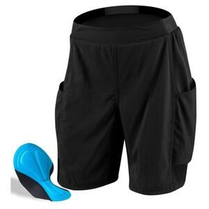 Aero/Tech/Designs Women USA MTB Shorts Mountain Bike Shell Padded Liner Black XL